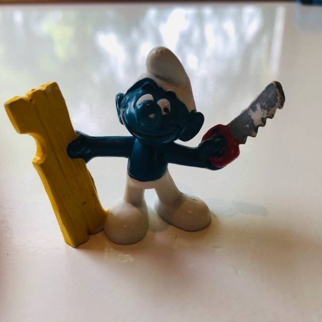 Carpenter Smurf SCHLEICH 1979 Hong Kong