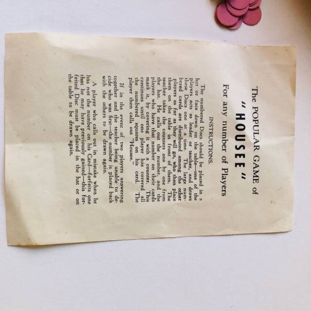 ‘Housee’ Game 1950s