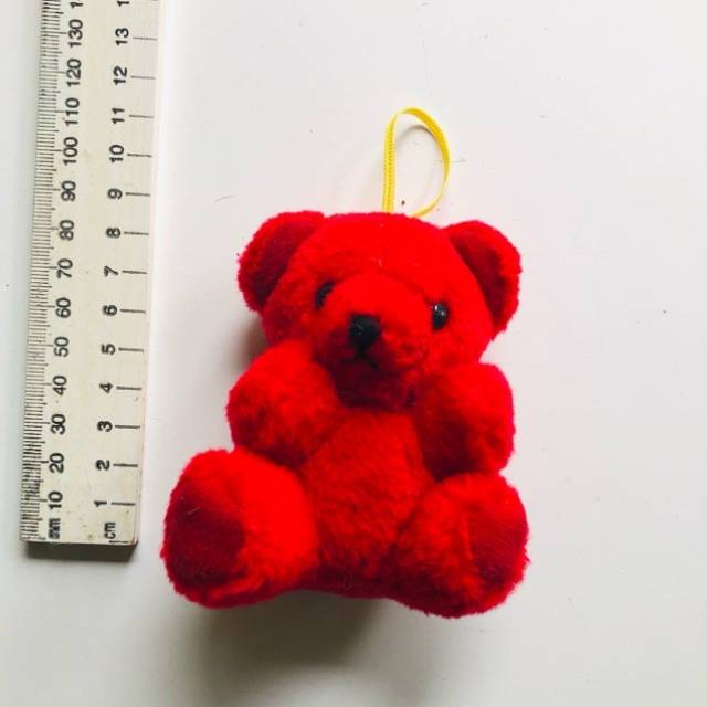 Plush Small Red (9cm Height) Teddy Bear ( PAM)