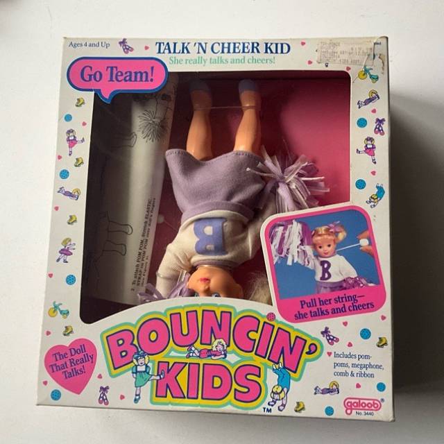 1989 GALOOB BOUNCIN KIDS TALK N CHEER KID CH...