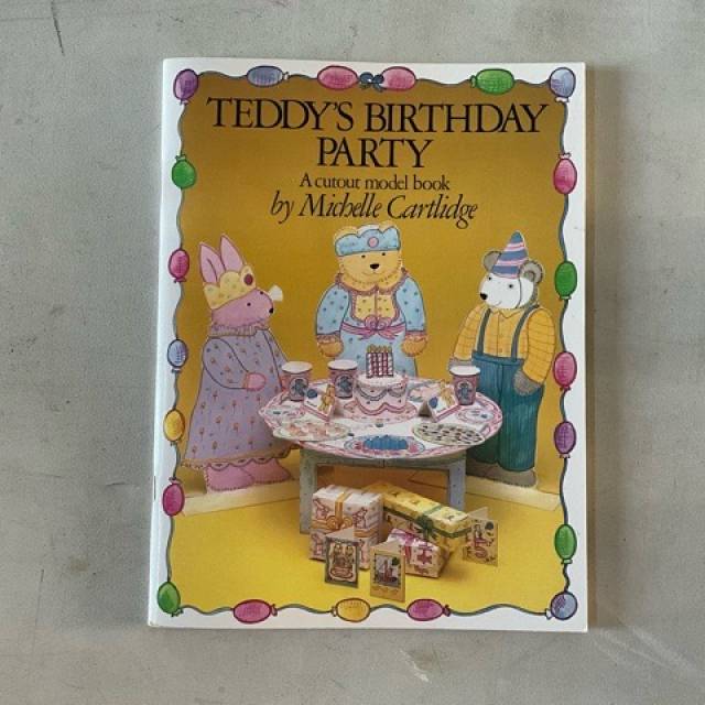 TEDDY’S BIRTHDAY PARTY - A cutout model bo...