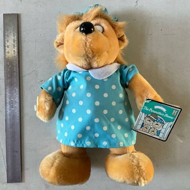 Berenstain Bears Plush Mama Bear Blue White...