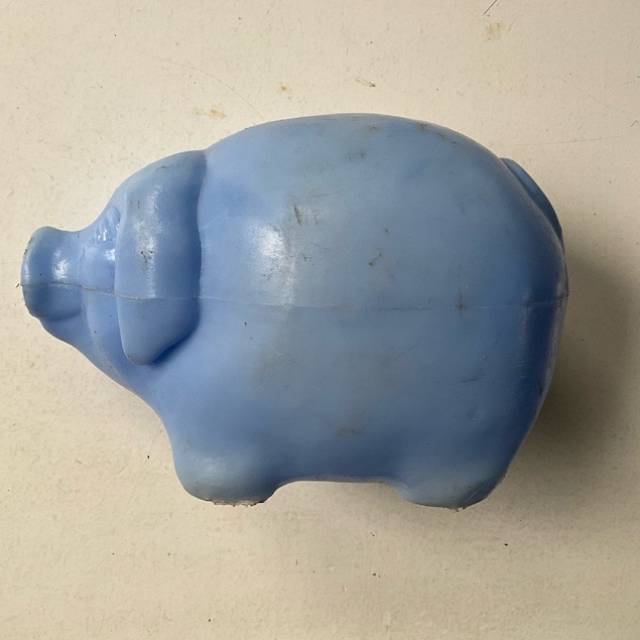 Piggy Bank 1960s - Blue 15cm Length (PAM)