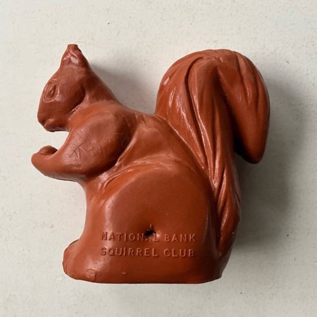 NATIONAL BANK SQUIRREL CLUB 1960s Plastic Br...