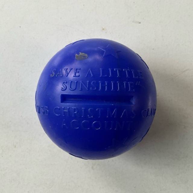 Money Ball (BOX) Blue Plastic - 1960’s SAV...