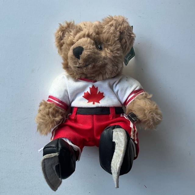 Russ Plush Brown Teddy Bear Canada Hockey Pl...