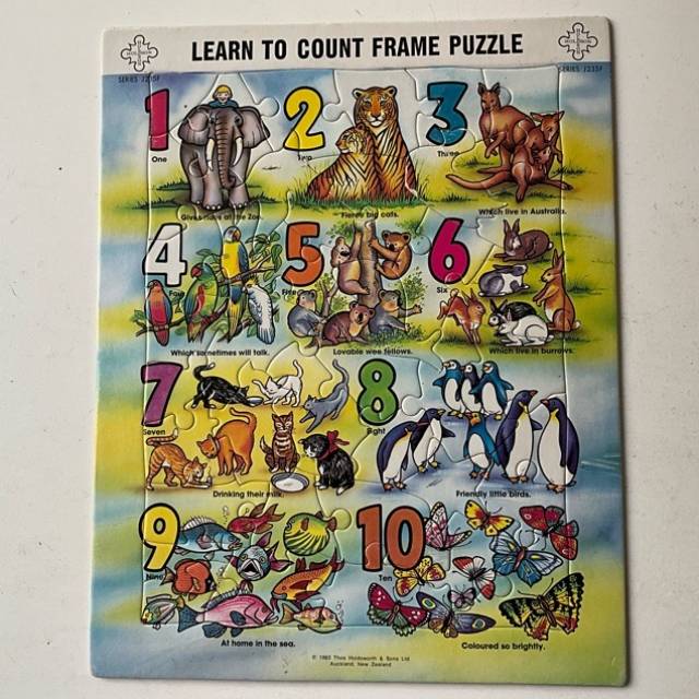 PUZZLE - LEARN TO COUNT FRAME PUZZLE 1983 HO...