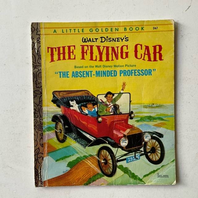 Golden Book -Disney THE FLYING CAR D67 1978