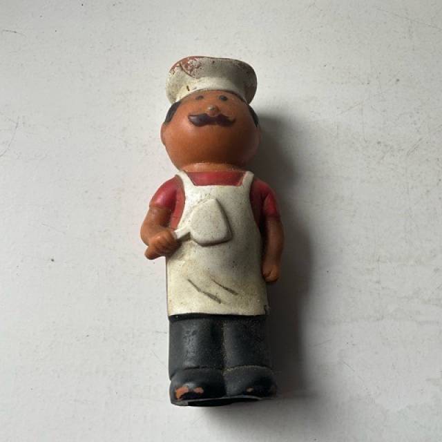 RUBBER CHEF DOLL 1980’s (12cm Height)
