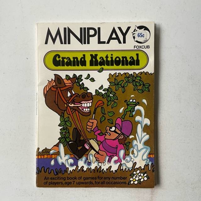 MINIPLAY Grand National FOXCUB Paper Game 1978