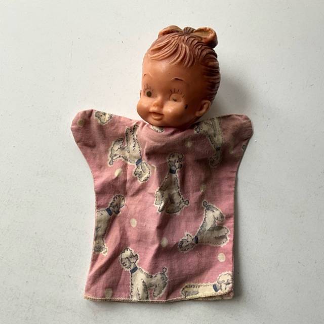 Rubber 1950s Child Hand Puppet