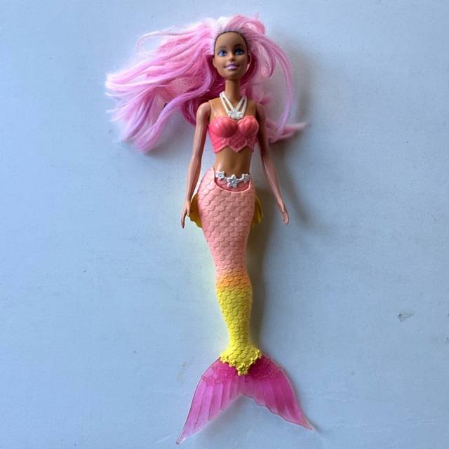 BARBIE Dreamtopia Mermaid Doll Pink Yellow H...