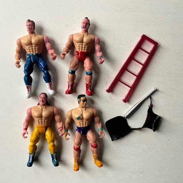 Wrestlers (4) Fake Made in China 1980’s