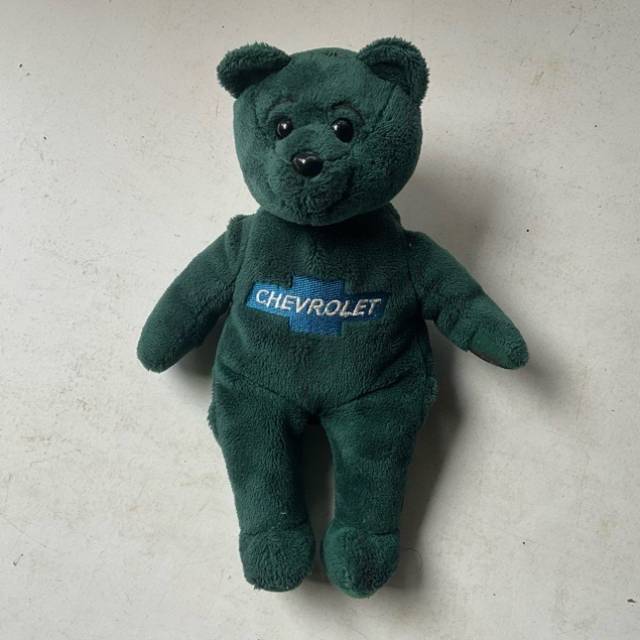 Teddy Bear Green Chevrolet logo on its chest...