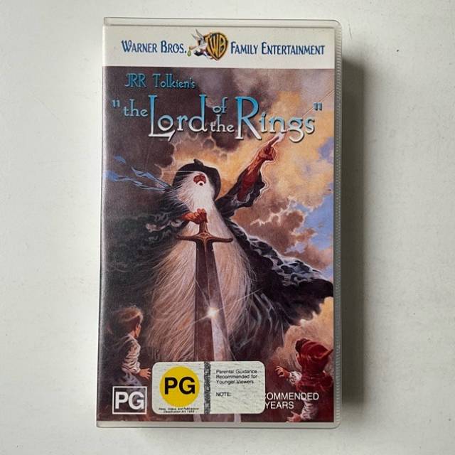 VHS THE LORD OF THE RINGS JRR TOLKIEN