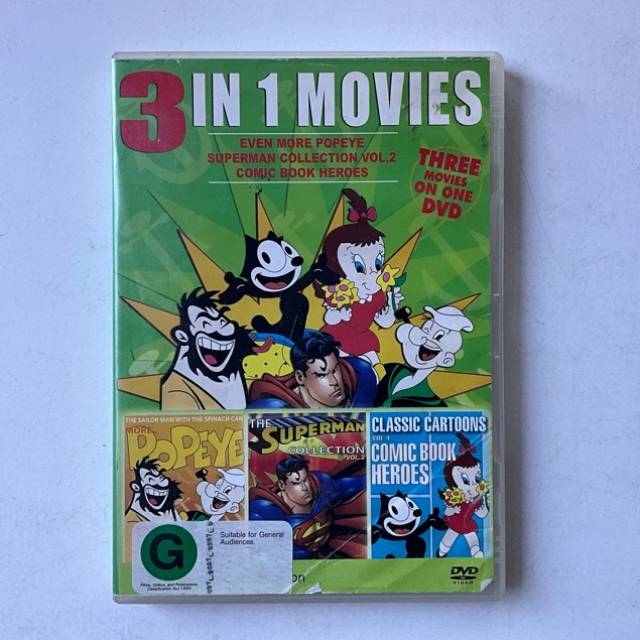 DVD 3 in 1 MOVIES - SUPERMAN, POPEYE and COM...
