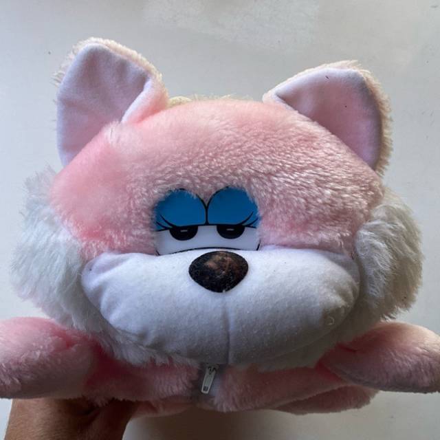 Home made Pink Cat with 3Babies 1980s - Simi...