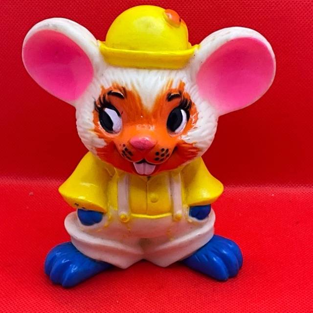RUBBER 1970’s Mouse Kitsch Squeaky Toy RARE